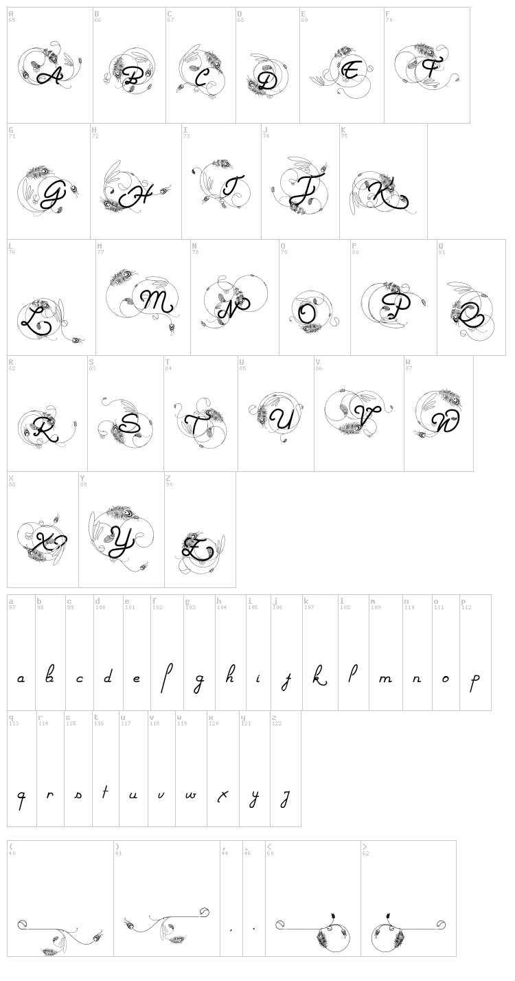 Helene Queen K font map
